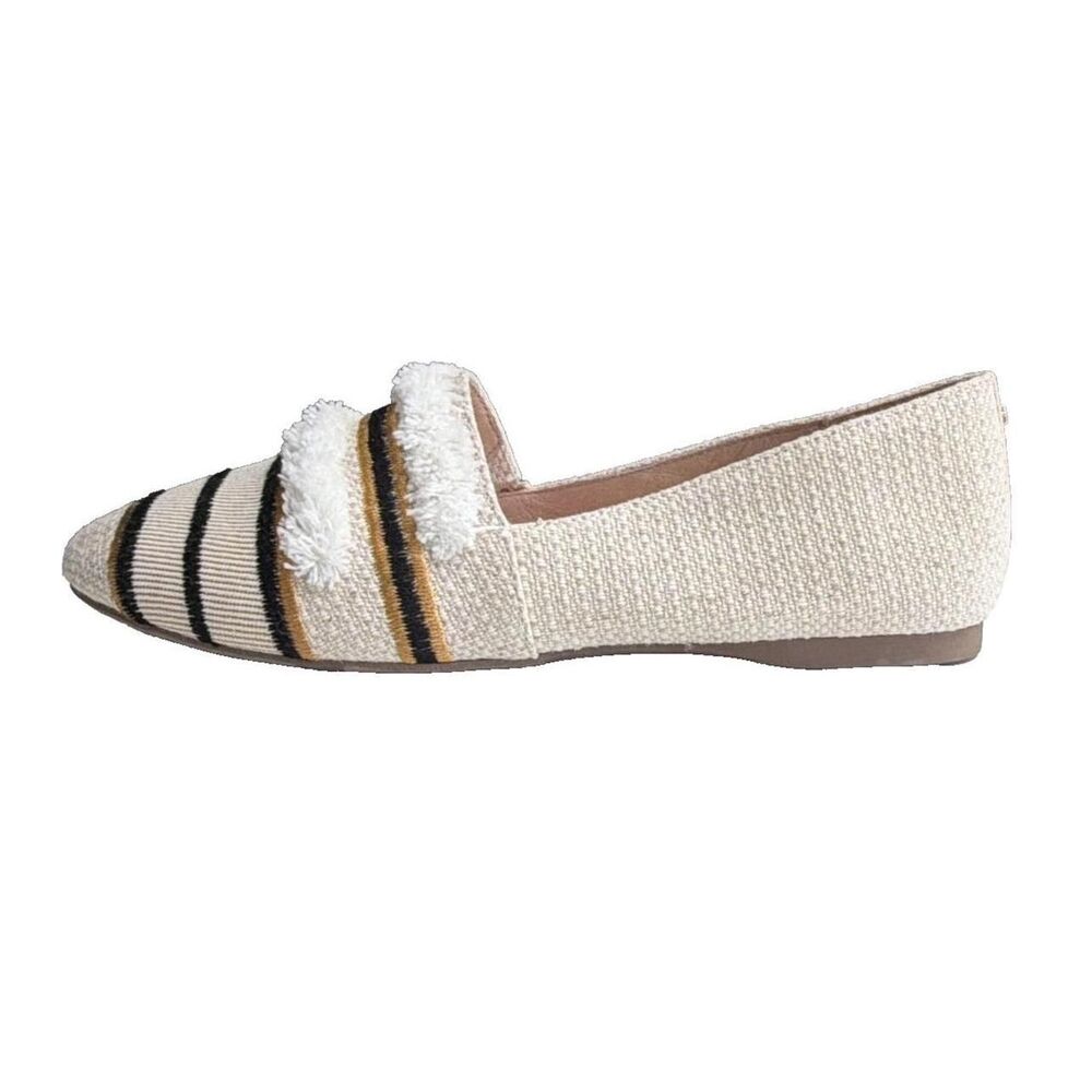 Birdies Starling Raffia Stripe Loafers Flats Slip On Women Size 8.5 Luxe Preppy - Picture 3 of 8